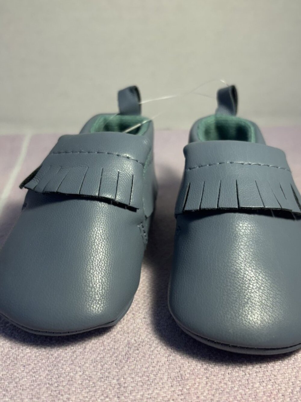 Child Of Mine By Carter's Baby Moccasins Blue 0-3 Month New Baby Shoes